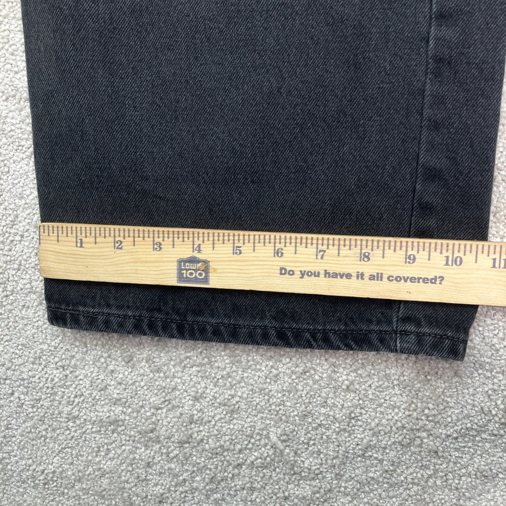 Levi's Womens 30 (33x32) Superlow Wide Leg Jeans Black Denim Grunge Skater Baggy - Picture 8 of 9